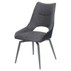 Cole | Grey Fabric, Modern PU Leather Swivel Dining Chairs | Set Of 2