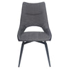 Cole | Grey Fabric, Modern PU Leather Swivel Dining Chairs | Set Of 2
