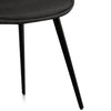 Collins | Dark Grey, Velvet, Black, Fabric, Contemporary Dining Chair | Set of 2