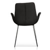 Collins | Dark Grey, Velvet, Black, Fabric, Contemporary Dining Chair | Set of 2