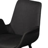 Collins | Dark Grey, Velvet, Black, Fabric, Contemporary Dining Chair | Set of 2