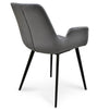 Collins | Dark Grey, Velvet, Contemporary, Metal Dining Chair: Set of 2