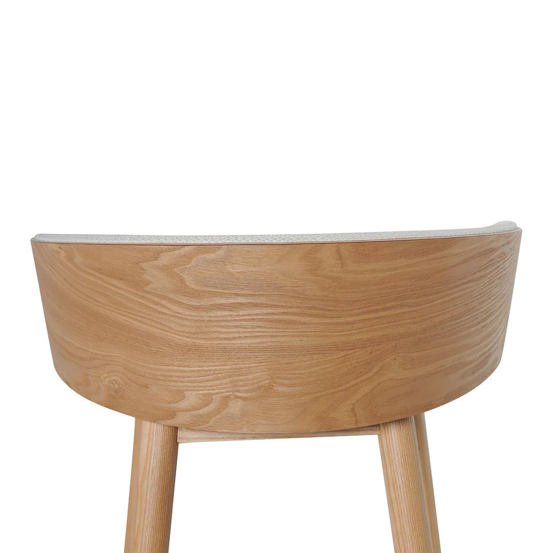 Conway | Low Back Coastal Modern Wooden Bar Stools | Natural