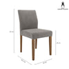 Delano | Fabric Modern Wooden Dining Chairs Australia | Set Of 2 | Dark Grey