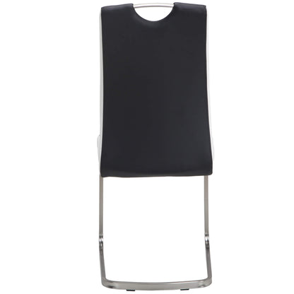 Delta | Modern Metal PU Leather Dining Chairs | Set Of 4 | Black