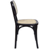 Denver | Black, Natural Country Wooden Rattan Dining Chairs | Set Of 2