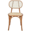 Denver | Black, Natural Country Wooden Rattan Dining Chairs | Set Of 2