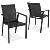 Derby | Modern, Stackable Outdoor Dining Chairs With Arms | Set Of 2