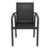 Derby | Modern, Stackable, Resin Outdoor Dining Chairs With Arms | Set Of 2