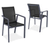 Derby | Modern, Stackable Outdoor Dining Chairs With Arms | Set Of 2