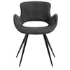Druid Version 1 | Modern Beige Dark Grey Fabric Dining Chair With Arms | Set of 2