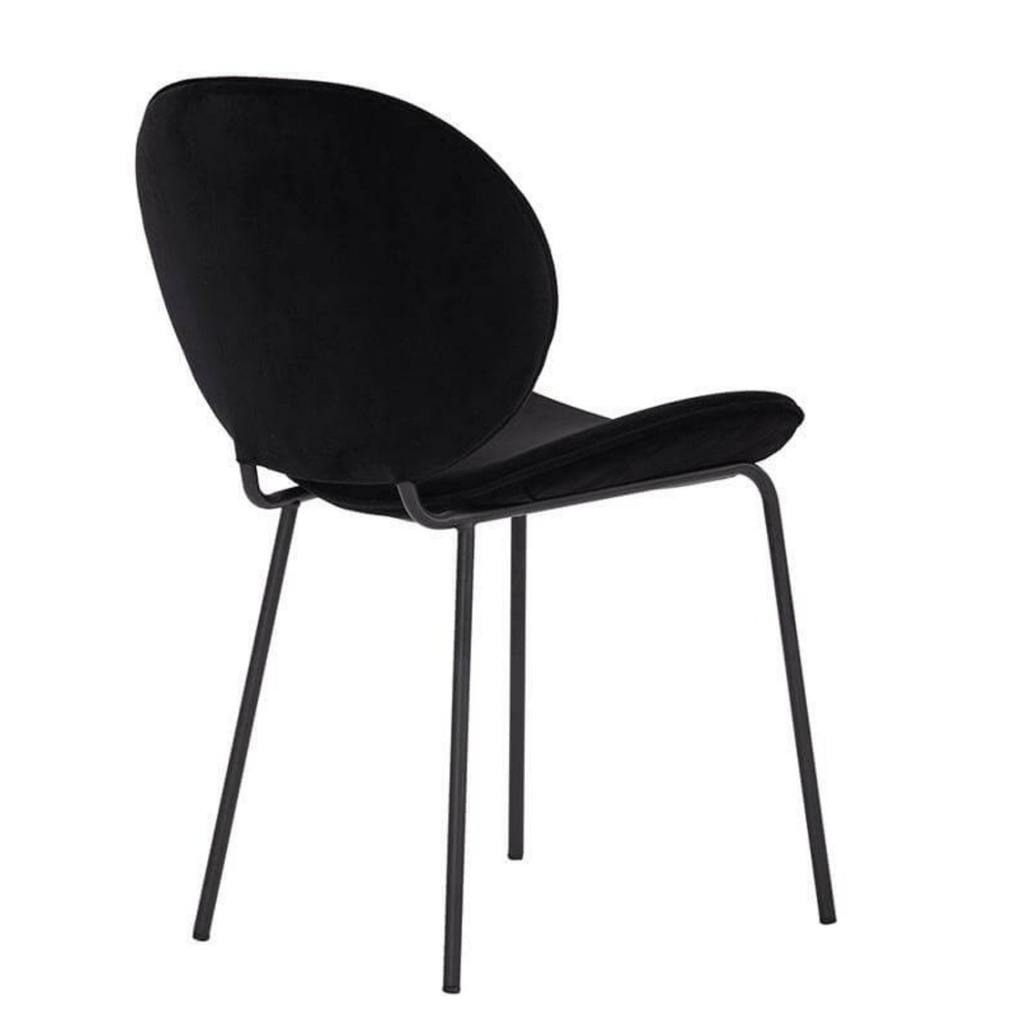 Dunedin | Blue, Black, Mid Century, Velvet Dining Chairs | Set of 2 | Black