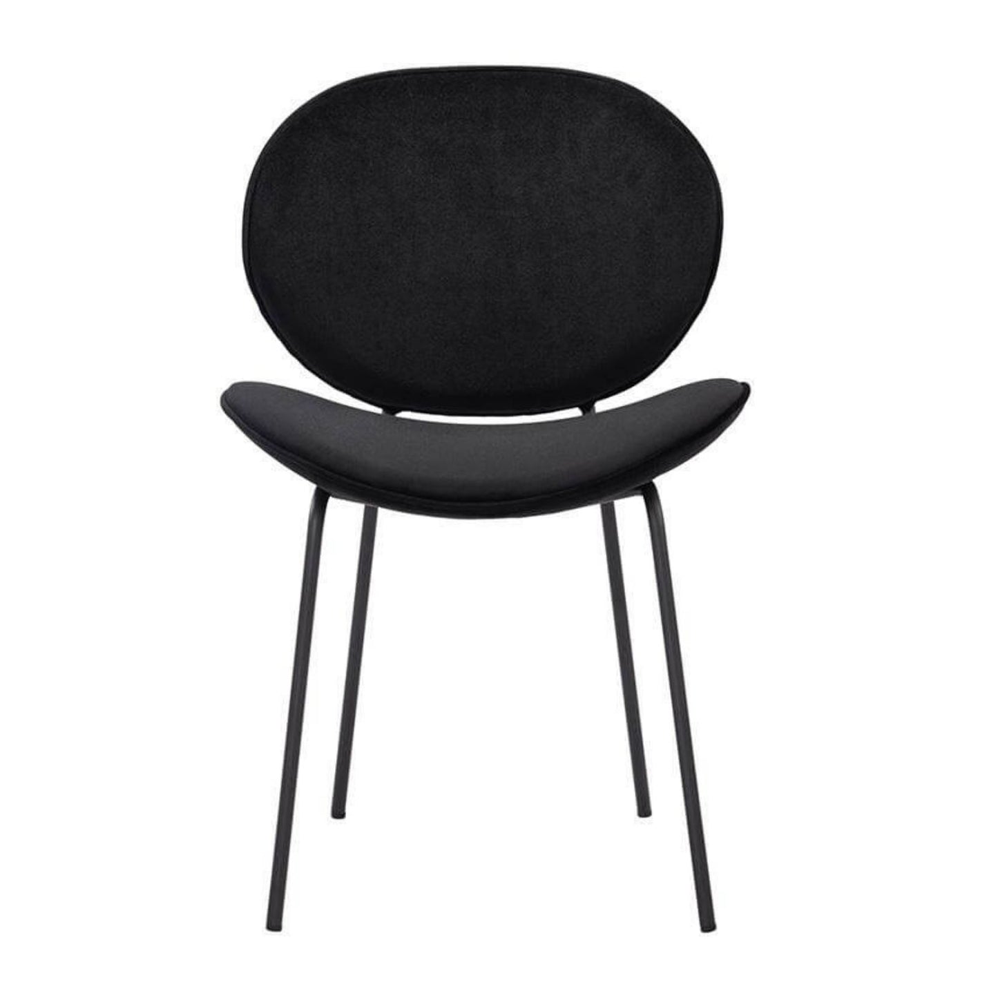 Dunedin | Blue, Black, Mid Century, Velvet Dining Chairs | Set of 2 | Black