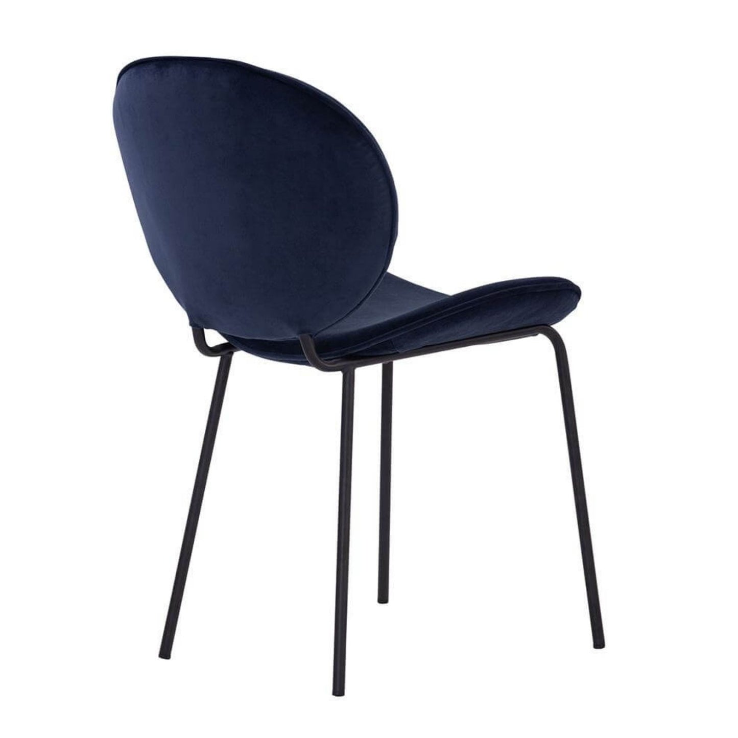 Dunedin | Blue, Black, Mid Century, Velvet Dining Chairs | Set of 2 | Blue