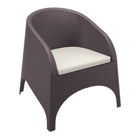 Eden | Coastal, Plastic Outdoor Dining Chair With Arms