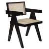 Edgewood | Black, Natural Contemporary Wooden Dining Chairs With Arms | Set Of 2