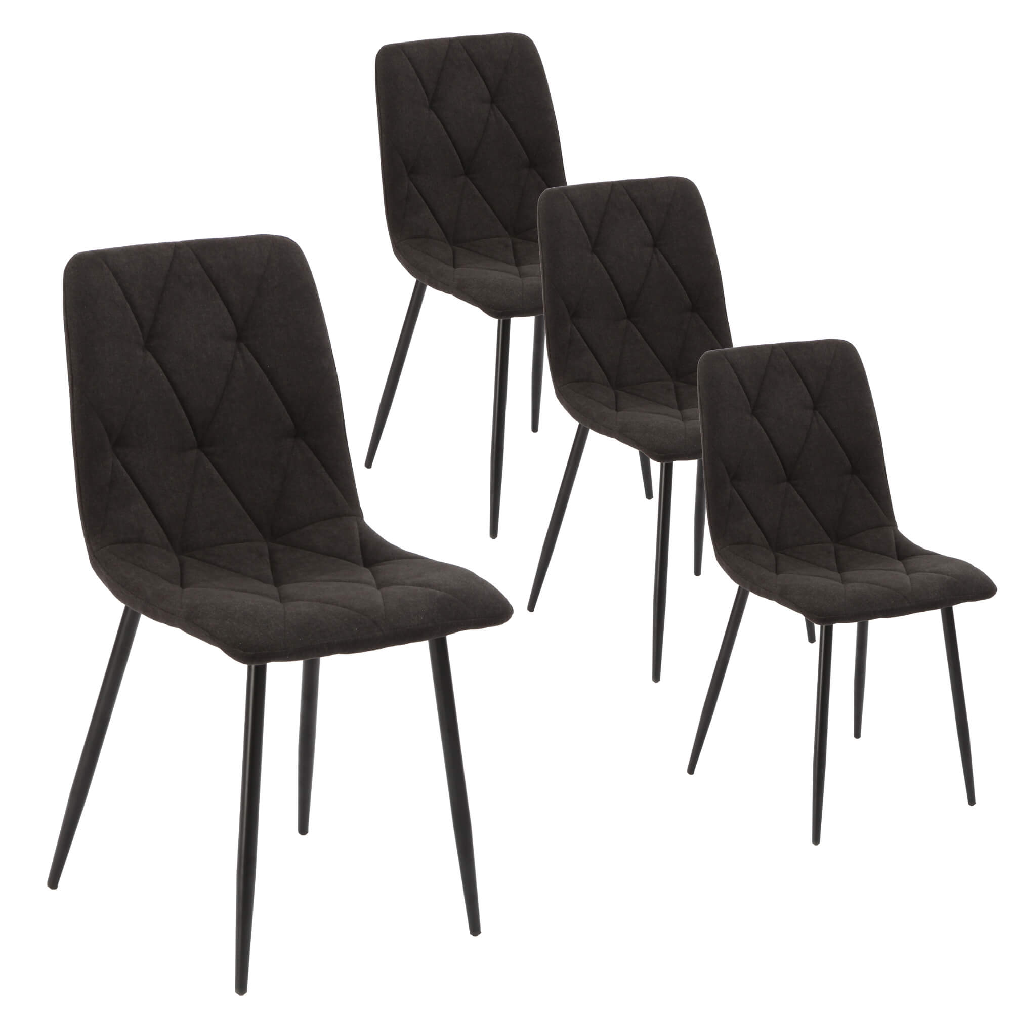 Charcoal dining chairs set of 4 sales