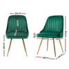 Electra | Modern Velvet Dining Chairs | Set of 2