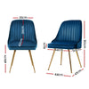 Electra | Modern Velvet Dining Chairs | Set of 2