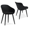 Ellis | Dark Grey, Taupe Plastic Modern Dining Chairs | Set Of 2