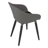 Ellis | Dark Grey, Taupe Plastic Modern Dining Chairs | Set Of 2