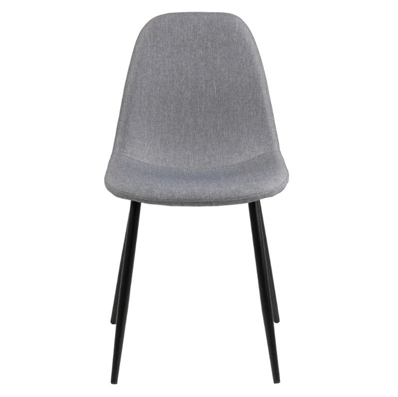 Emile | Contemporary Light Grey Fabric Dining Chair | Grey