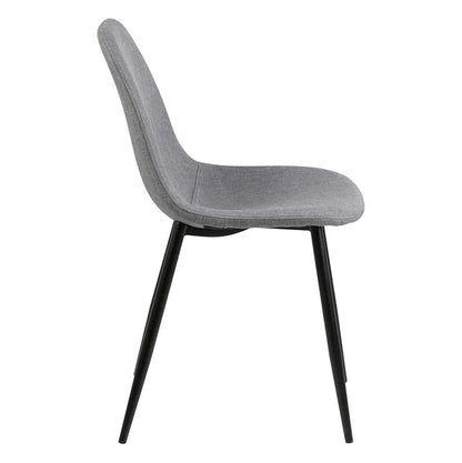 Emile | Contemporary Light Grey Fabric Dining Chair | Grey