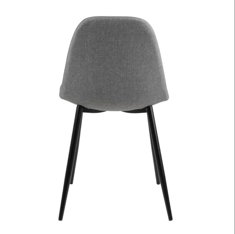 Light Grey Contemporary Dining Chair | Emile | Polyester Fabric
