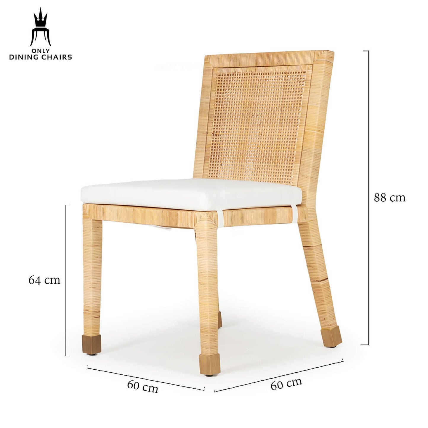 Fantome | Natural, Rattan Coastal Dining Chair | Natural