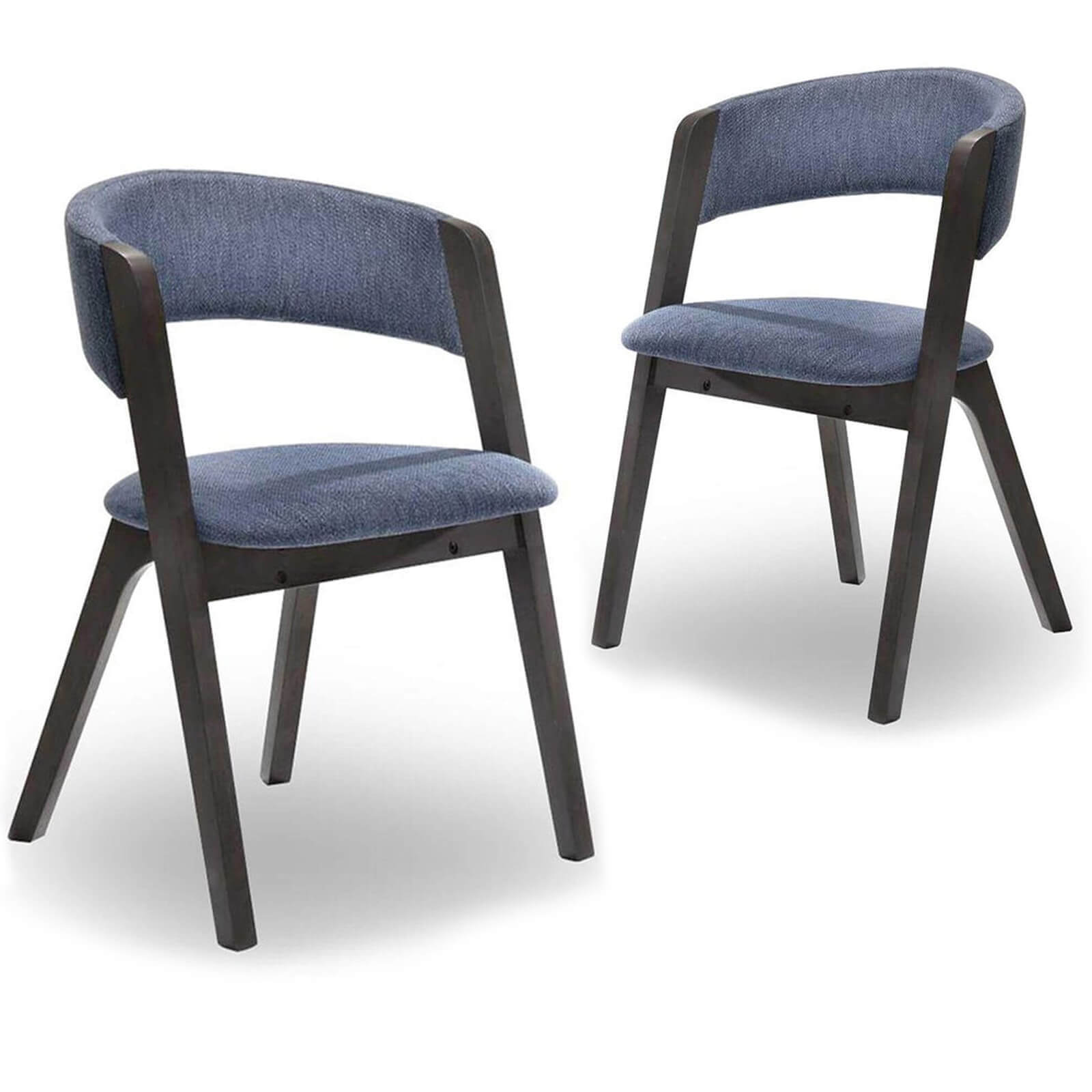 Franklin | Grey Upholstered Wooden Modern Dining Chairs | Set Of 2