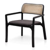 Garner | Grey Upholstered Rattan Wooden Dining Chair