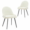 Glenbrook | Contemporary Stain Resistant Cream Fabric Dining Chairs | Set Of 2