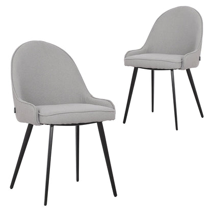 Glenbrook | Contemporary Commercial Grey Fabric Dining Chairs | Set Of 2 | Grey
