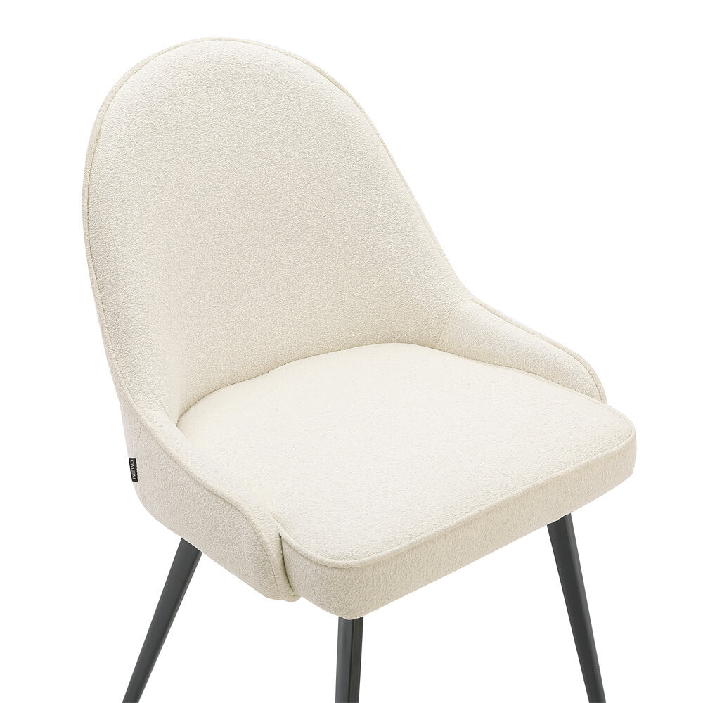 Glenbrook | Contemporary Stain Resistant Cream Fabric Dining Chairs | Set Of 2 | Cream