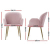 Glenview | Modern Velvet Dining Chairs With Arms | Set Of 2