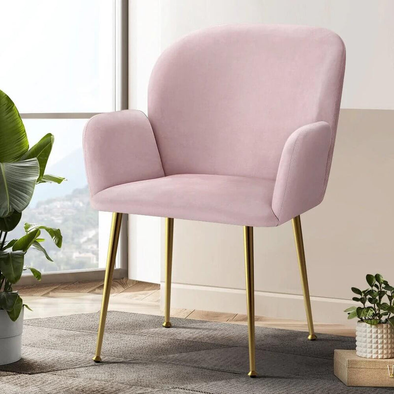 Glenview | Modern Velvet Dining Chairs With Arms | Set Of 2