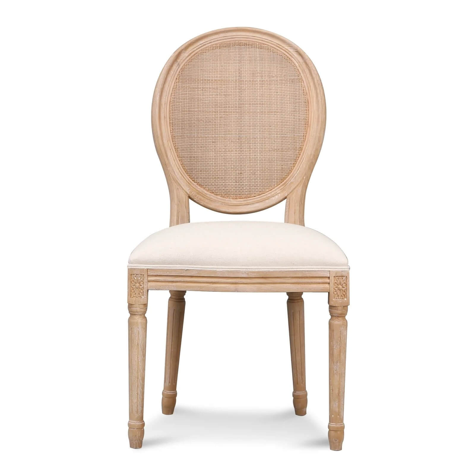 Gothenburg | French Provincial Wooden Rattan Dining Chairs | Set Of 2 | Beige