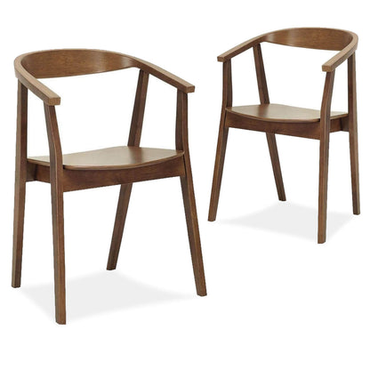 Granada | Natural Modern Wooden Dining Chairs | Set Of 2 | Cocoa