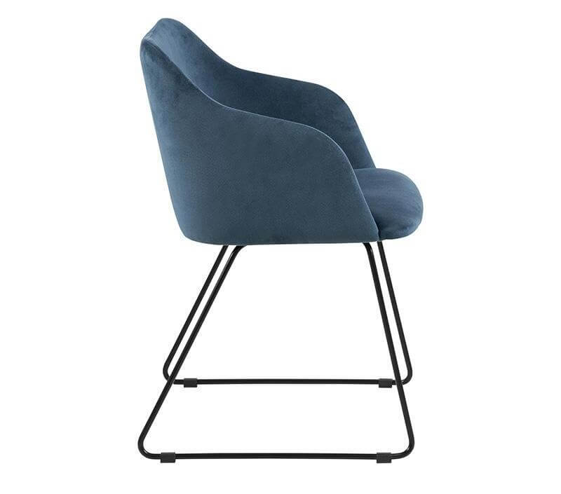 Grange | Blue Contemporary Upholstered Dining Chairs | Set Of 2 | Blue