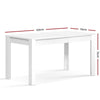 Hannaford | Modern 6 Seater White Wooden Dining Table