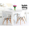 Hannaford | Modern 6 Seater White Wooden Dining Table