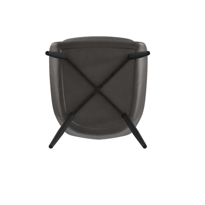 Herberton | Modern Black, Grey PU Leather Dining Chairs | Set Of 2