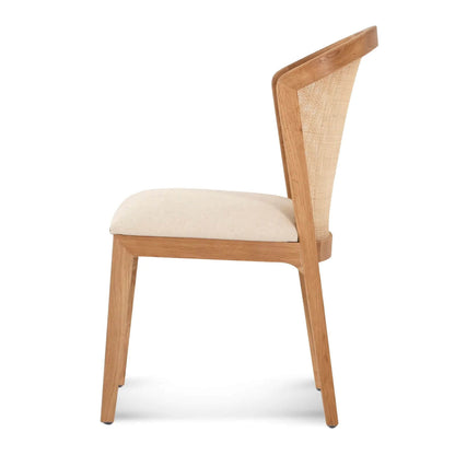 Highfield | Light Beige Cane Commercial Wooden Dining Chair | Natural