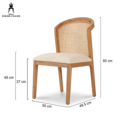 Highfield | Light Beige Cane Commercial Wooden Dining Chair | Natural