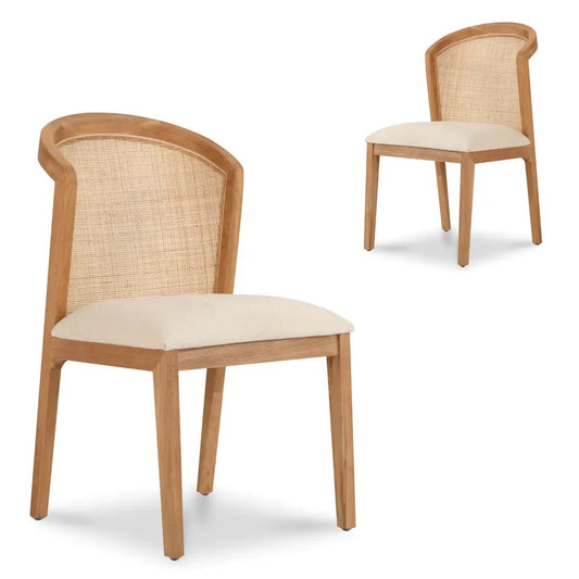 Highfield | Light Beige Cane Commercial Wooden Dining Chair | Natural