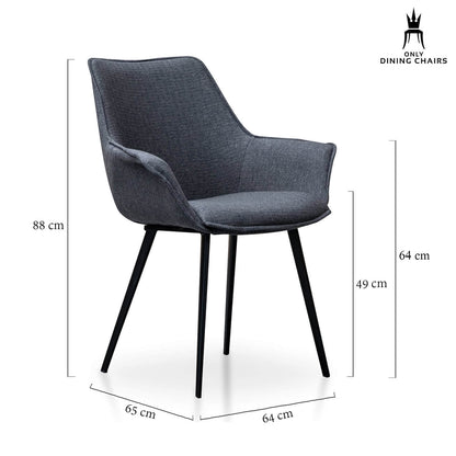 Hillsborough | Fabric & Velvet Modern Dining Chairs | Set Of 2