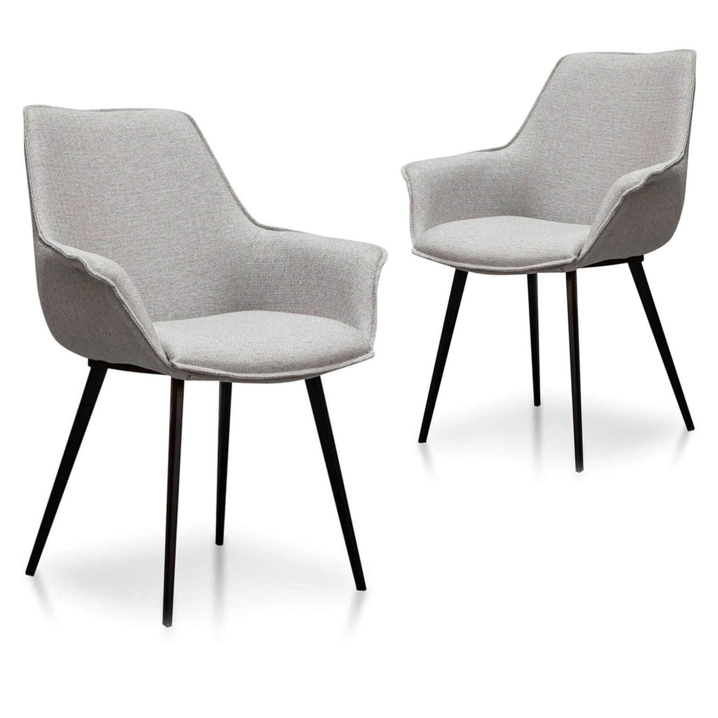 Hillsborough | Fabric & Velvet Modern Dining Chairs | Set Of 2 | Beige