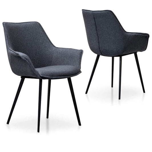 Hillsborough | Fabric & Velvet Modern Dining Chairs | Set Of 2