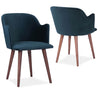 Hoth | Grey, Dark Green Wooden Modern Dining Chairs | Set Of 2 | Dark Green