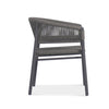 Isaac | Black Metal Outdoor Dining Chair With Arms